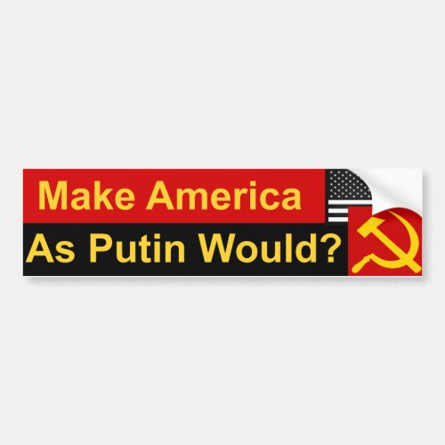 Anti_Trump Putin Election Bumper Sticker