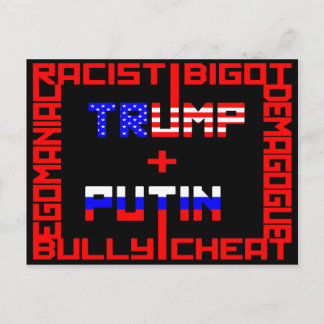 Anti Trump+Putin Postcard