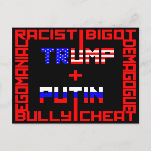 Anti TrumpPutin Postcard