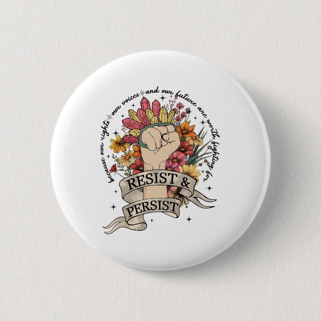 Anti Trump Resist Womens Rights Protest Equality F Button (Front)