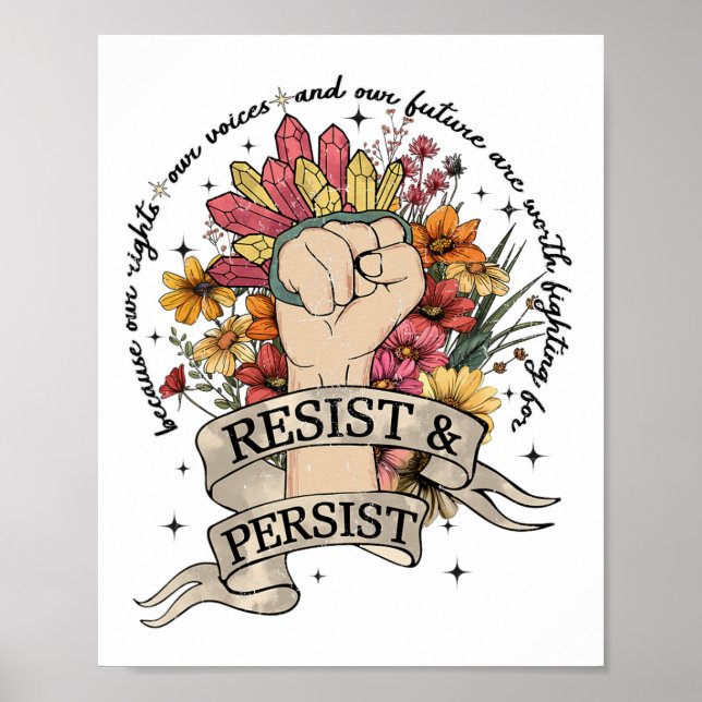 Anti Trump Resist Womens Rights Protest Equality F Poster (Front)