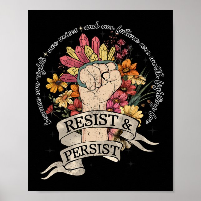 Anti Trump Resist Womens Rights Protest Equality F Poster (Front)