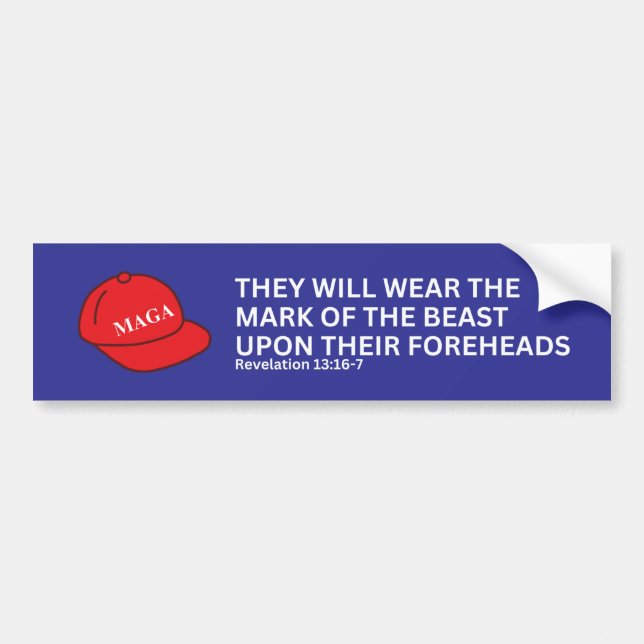 Anti-Trump Revelations Verse Bumper Sticker (Front)