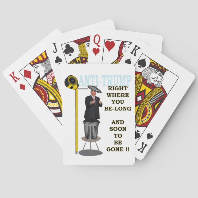 Anti Trump / Right where you be-long, Poker Cards (Back)