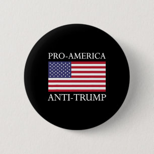 Anti-trump Shirt - American Usa Flag Resist  Button