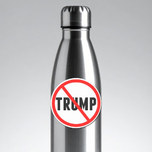 Anti Trump Simple Red Circle X Political Sticker