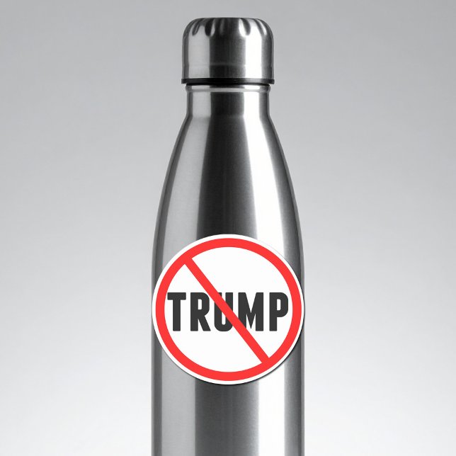 Anti Trump Simple Red Circle X Political Sticker (Creator Uploaded)