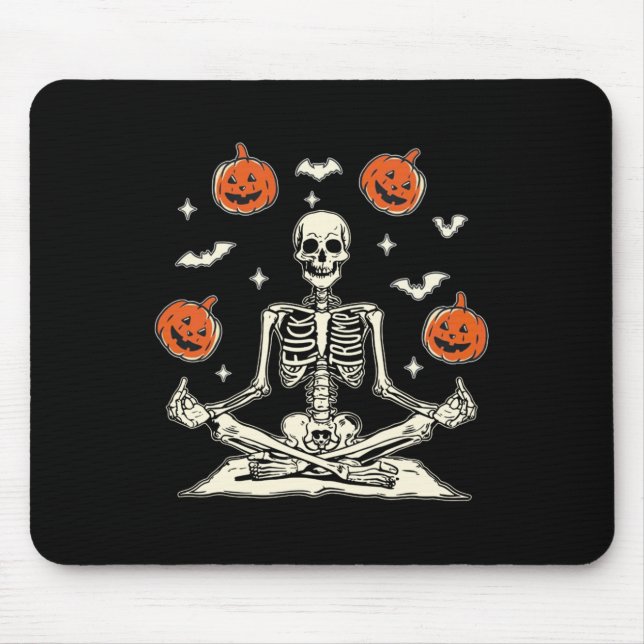 Anti Trump Skeleton Halloween Long Sleeve  Mouse Pad (Front)