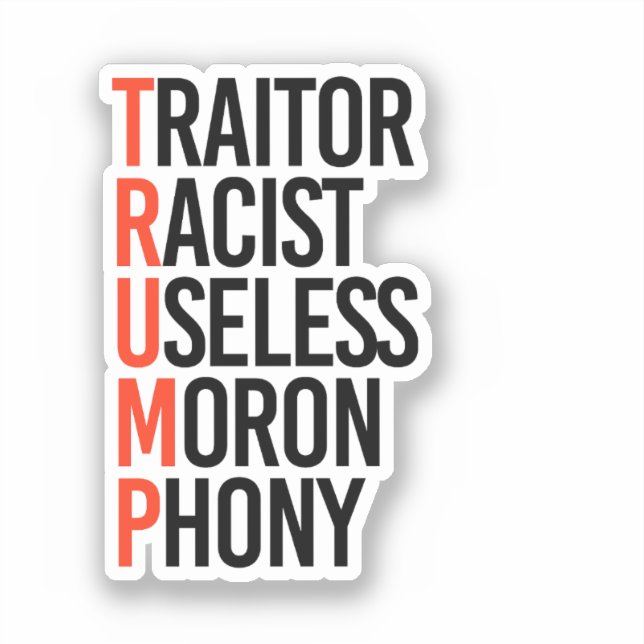 Anti-Trump Sticker (Front)
