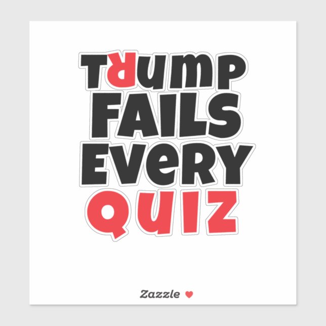 Anti trump student protest slogan red black sticker (Sheet)