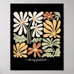 Anti Trump Subtle Not My President Flowers Womens Poster