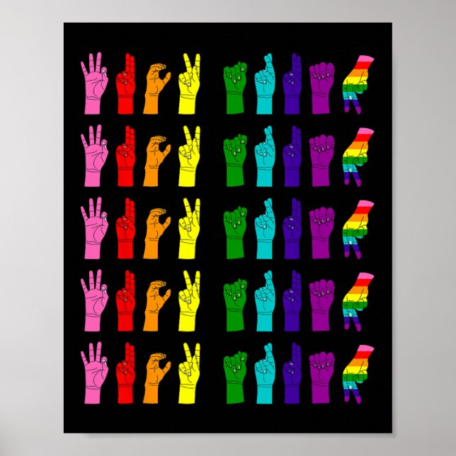 Anti Trump Subtle Sign Language Asl Lgbtq Pride 20 (Front)