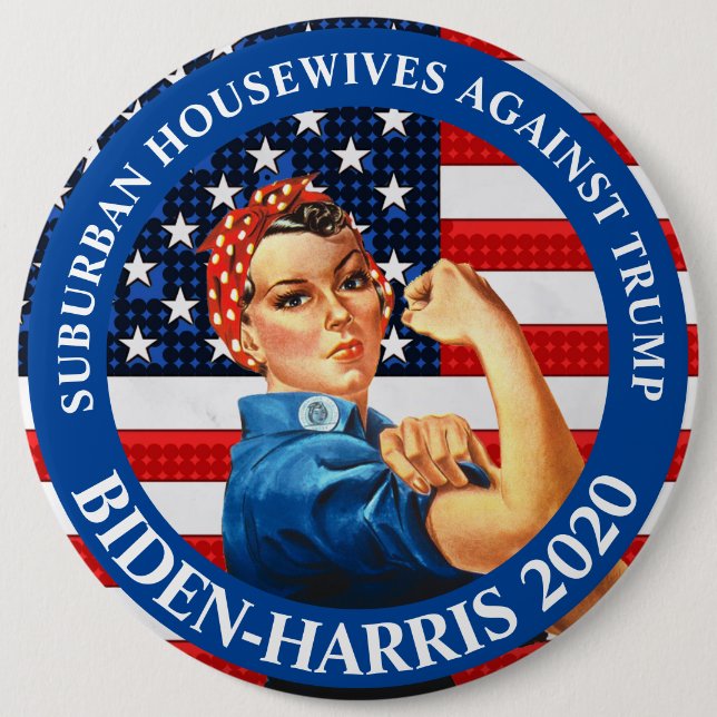 Anti Trump Suburban Housewives  Against Trump Button (Front)