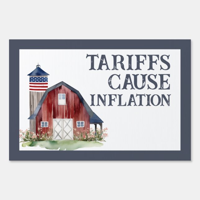 Anti Trump Tariff Yard Sign (Back)