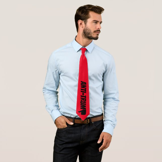 Anti-Trump / Thumbs down, Neck Tie (In Situ)