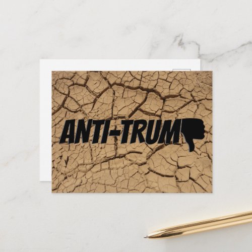 Anti_Trump  Thumbs down Postcard