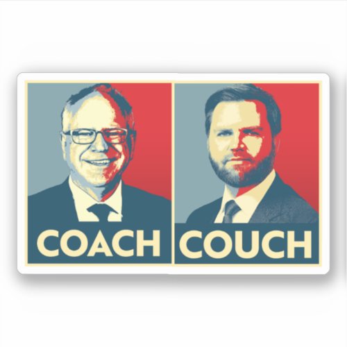 Anti Trump Vance _ Coach vs Couch Sticker