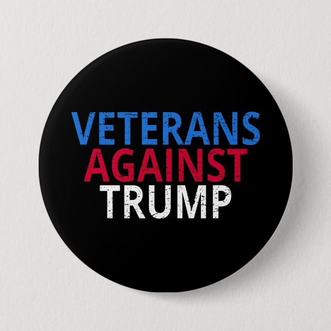 Anti-Trump - Veterans Against Trump Button (Front)