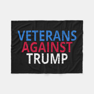 Anti-Trump - Veterans Against Trump Fleece Blanket