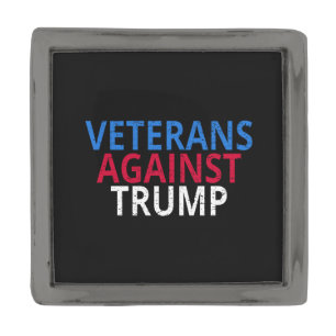 Anti-Trump - Veterans Against Trump Gunmetal Finish Lapel Pin