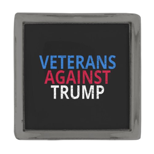 Anti_Trump _ Veterans Against Trump Gunmetal Finish Lapel Pin