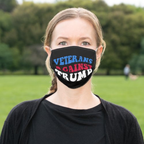 Anti_Trump _ Veterans Against Trump II Adult Cloth Face Mask