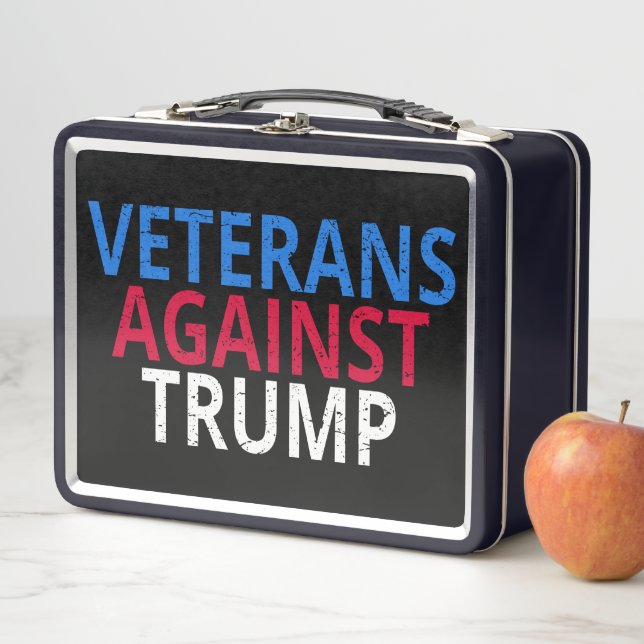 Anti-Trump - Veterans Against Trump Metal Lunch Box (In Situ)