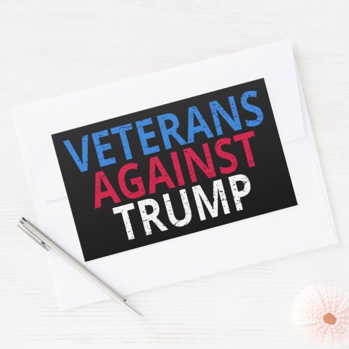 Anti_Trump _ Veterans Against Trump Rectangular Sticker