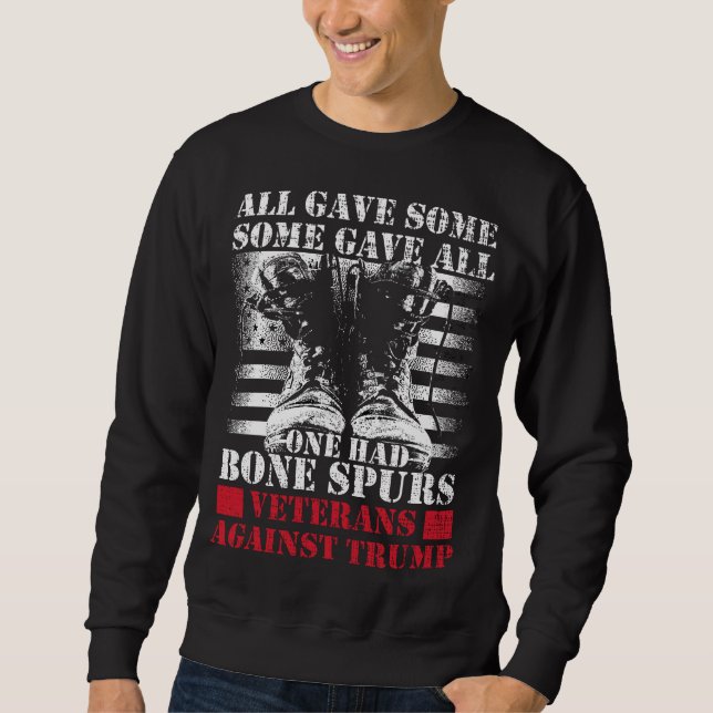 Anti-Trump Veterans Draft Dodger Cadet Bone Spurs Sweatshirt (Front)