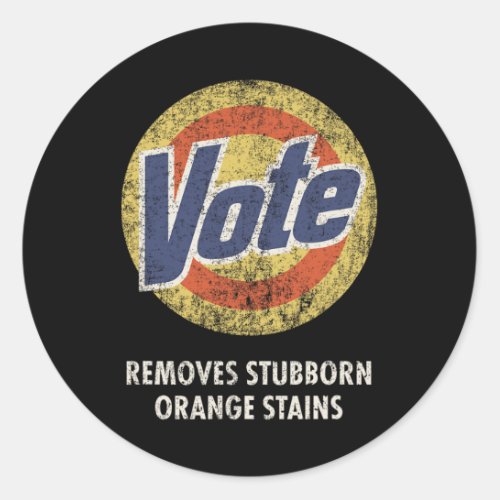 Anti_Trump Vote Detergent Fun Vintage  Classic Round Sticker