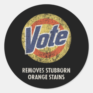 Anti-Trump Vote Detergent Fun Vintage Classic Round Sticker