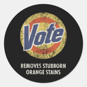 Anti-trump Vote Detergent Fun Vintage Classic Round Sticker