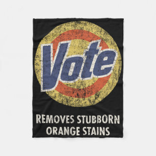 Anti-trump Vote Laundry Detergent Funny Vintage  Fleece Blanket