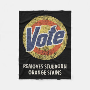 Anti-trump Vote Laundry Detergent Funny Vintage  Fleece Blanket