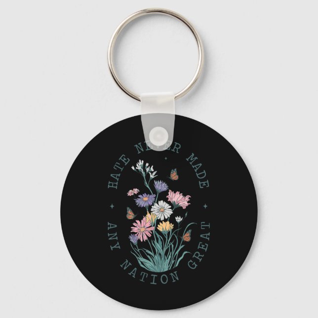 Anti Trump Wildflower  Keychain (Front)