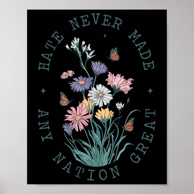 Anti Trump Wildflower  Poster (Front)