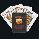 Anti Trumpkin Funny Halloween Poker Cards<br><div class="desc">An anti-Trumpkin funny Halloween design. Playful,  witty,  and political.</div>