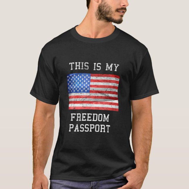 Anti Vaccine Passport This Is My Freedom Passport T-Shirt (Front)