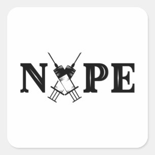 Anti Vaccine T shirt Print Square Sticker