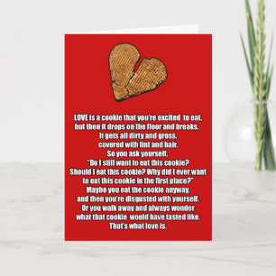 Anti-Valentine Broken Cookie Holiday Card