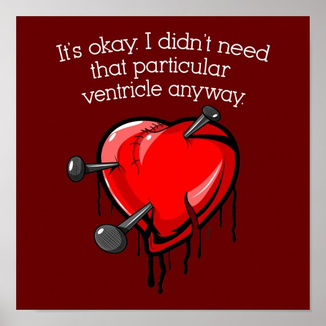 Anti-Valentine Broken Heart Poster (Front)