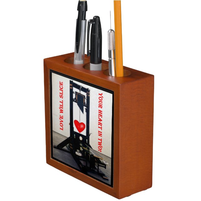 Anti-Valentine Don't Slice My Heart Desk Organizer (In Situ)