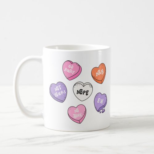 Anti_Valentine Heart Candy Coffee Mug