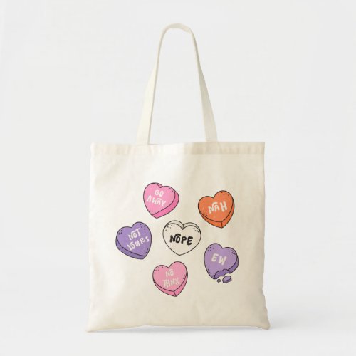Anti_Valentine Heart Candy Tote Bag