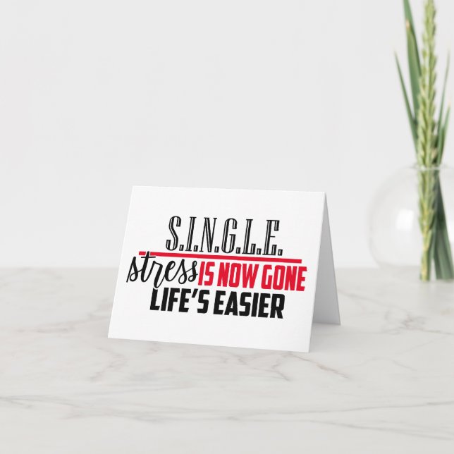 Anti Valentine Humor | SINGLE Valentine's Day Holiday Card (Front)
