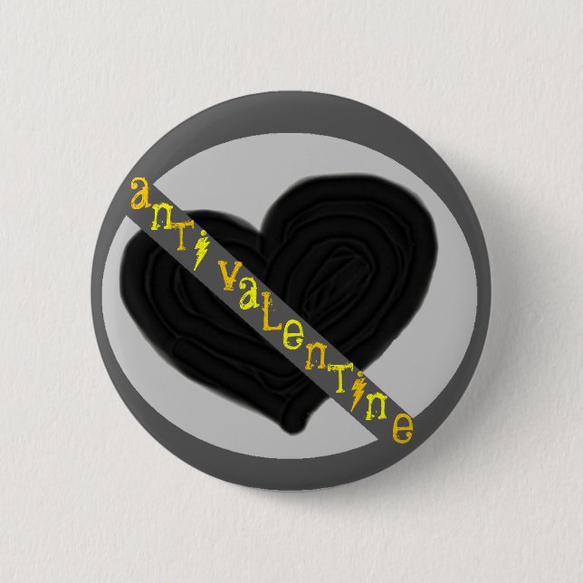 Anti valentine pinback button (Front)
