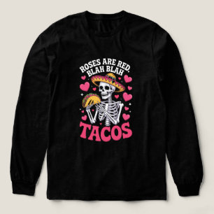 Anti Valentine Roses Are Red Tacos Skeptic Humor Tri-Blend Shirt