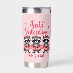 Anti Valentine’s Day Funny Raccoon Cute Kawaii Insulated Tumbler