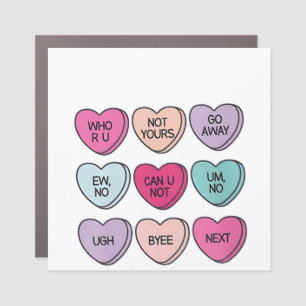 Anti Valentine’s Day Funny Single Awareness  Car Magnet