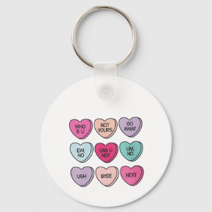Anti Valentine’s Day Funny Single Awareness  Keychain